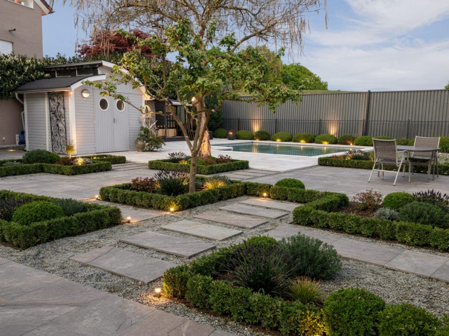 Gartenstil Formaler Garten – Symmetrie, geschnittener Buchs, Achsen