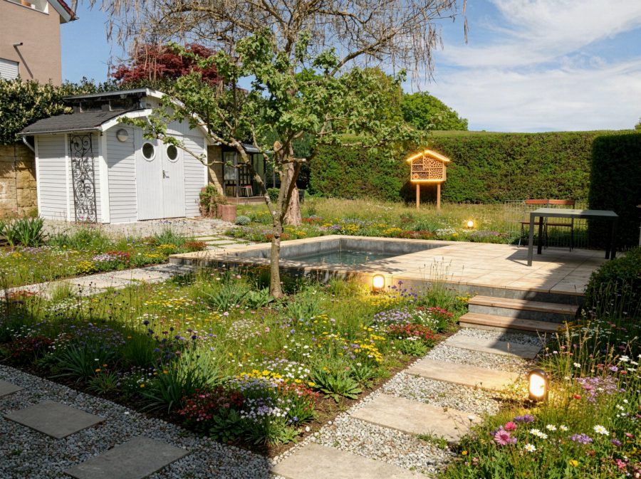 Gartenstil Wildblumen / Insektenfreundlich – Blühwiese, weiche Kanten